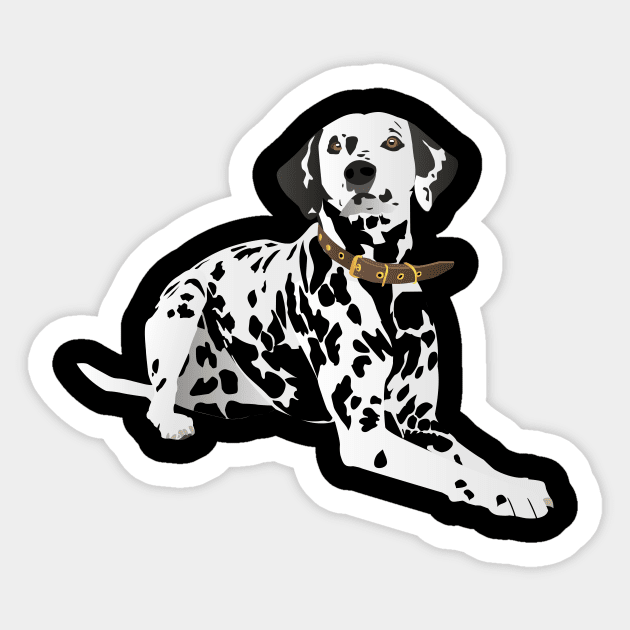 Lying Dalmatian Dog Sticker by NorseTech